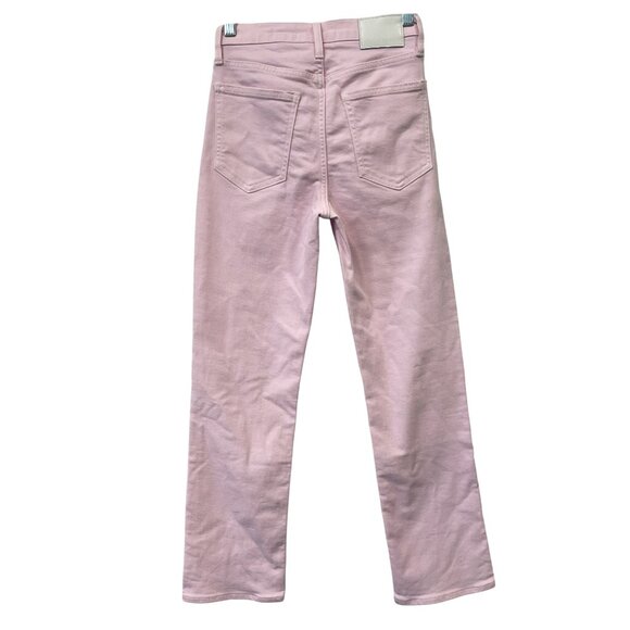 Denim Forum Jeans Size 24 Arlo High Rise Straight 28L Light Pink Denim Classic - Picture 2 of 8